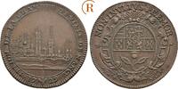 Frankreich: Jeton mit Stadtansicht Ludwig XV, 1715-1774: -