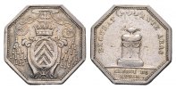 FRANKREICH: Rouen-Normandie. Oktogonale Silbermedaille -