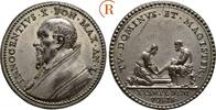 Vatikan: Versilberte Bronzemedaille Fußwaschung Innozenz X, 1644-1655: -