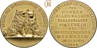 Mannheim Stadt: Vergoldete Bronzemedaille Hundeausstellung -
