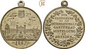 Dresden Stadt: Versilberte Bronzemedaille Gartenbau Ausstellung -