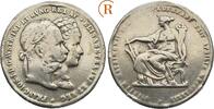 Habsburg: Doppelgulden auf die Silberhochzeit mit Sissi Franz Joseph I, 1848-1916: -