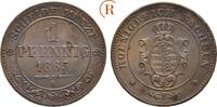 Sachsen: 1 Pfennig Johann, 1854-1873: -