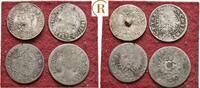 Habsburg und 1 x Schlesien: Lot 4 x 3 Kreuzer -