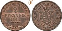 Sachsen: 2 Pfennig Johann, 1854-1873: -