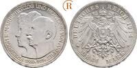 Kaiserreich Anhalt: 3 Mark auf die Silberhochzeit Friedrich II, 1904-1918: -