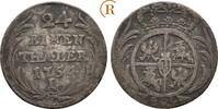 Sachsen: 1/24 Taler Leipzig und Dresden Friedrich August II, 1733-1763: -