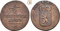 Hessen Kassel: 1/2 Kreuzer Wilhelm IX, 1785-1803: -