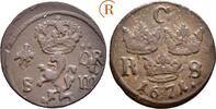 Schweden: 1/6 Öre Karl XI, 1660-1697: -