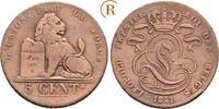 Belgien: 5 Centimes Leopold I, 1831-1865: -