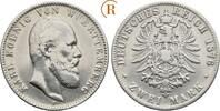 Kaiserreich: Württemberg: 2 Mark Karl, 1864-1891: -