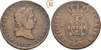 Portugal Königreich: 40 Reis Lissabon Pedro IV, 1826-1828: -