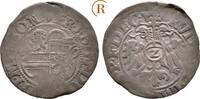 1/2 Batzen 1589 Solms Lich: Ernst I, Eberhard und Hermann, 1588-1590: ss+ Prägeschwächen, alte Patina