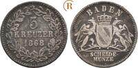 Baden Durlach: 3 Kreuzer Friedrich, 1852-1907: -