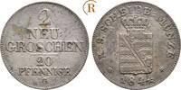 Sachsen: 2 Neugroschen Friedrich August II, 1836-1854: -
