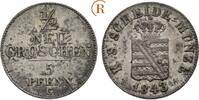 Sachsen: 1/2 Neugroschen Friedrich August II, 1836-1854: -