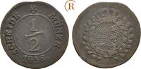 Württemberg: 1/2 Kreuzer Wilhelm I, 1816-1864: -