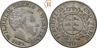 Württemberg: 10 Kreuzer mit dem W unter dem Wappen Wilhelm I, 1816-1864: -