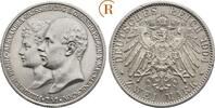 Kaiserreich: Mecklenburg Schwerin: 2 Mark auf die Hochzeit Friedrich Franz IV, 1897-1918: -