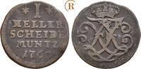 1 Heller 1760 Hessen Kassel: Friedrich II, 1760-1785: ss Prägeschwächen, selten !!