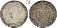 Drittes Reich: 5 Reichsmark Hindenburg 1935 A VF