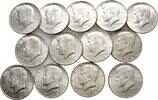 USA: 1/2 Dollar Lot 13 Stück  UNC-