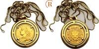 Schweiz: 20 Franken in feiner Goldfassung mit Goldkette 1913 B UNC-