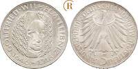BRD: 5 DM Leibniz 1966 D UNC- hübsche leichte Patina