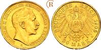 Kaiserreich: Preussen: 20 Mark GOLD 1906 A Wilhelm II, 1888-1918: VF / EF Randschrift fehlerhaft !! Interessant