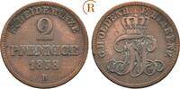 Oldenburg Birkenfeld: 2 Pfennig 1858 B Nicolaus Friedrich Peter, 1853-1900: VF