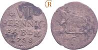 Anhalt Bernburg: 6 Pfennig Silberhütte Victor Friedrich, 1721-1765: -