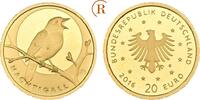 BRD: 20 Euro Nachtigall 1/8 Unze GOLD 2016 BU mit Zertifikat