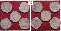 B&ouml;hmen K&ouml;nigreich: Pfennig Erlangen. Lot 5 St&uuml;ck K&ouml;nig Wenzel IV, 1378-1... 115.36 US$  +  6.92 US$ shipping