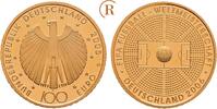 BRD: 100 Euro GOLD Fußball WM 2006 1/2 Unze Feingold 2005 BU