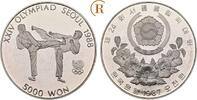 Südkorea: 5000 Won "Taekwando" Silberanlage -