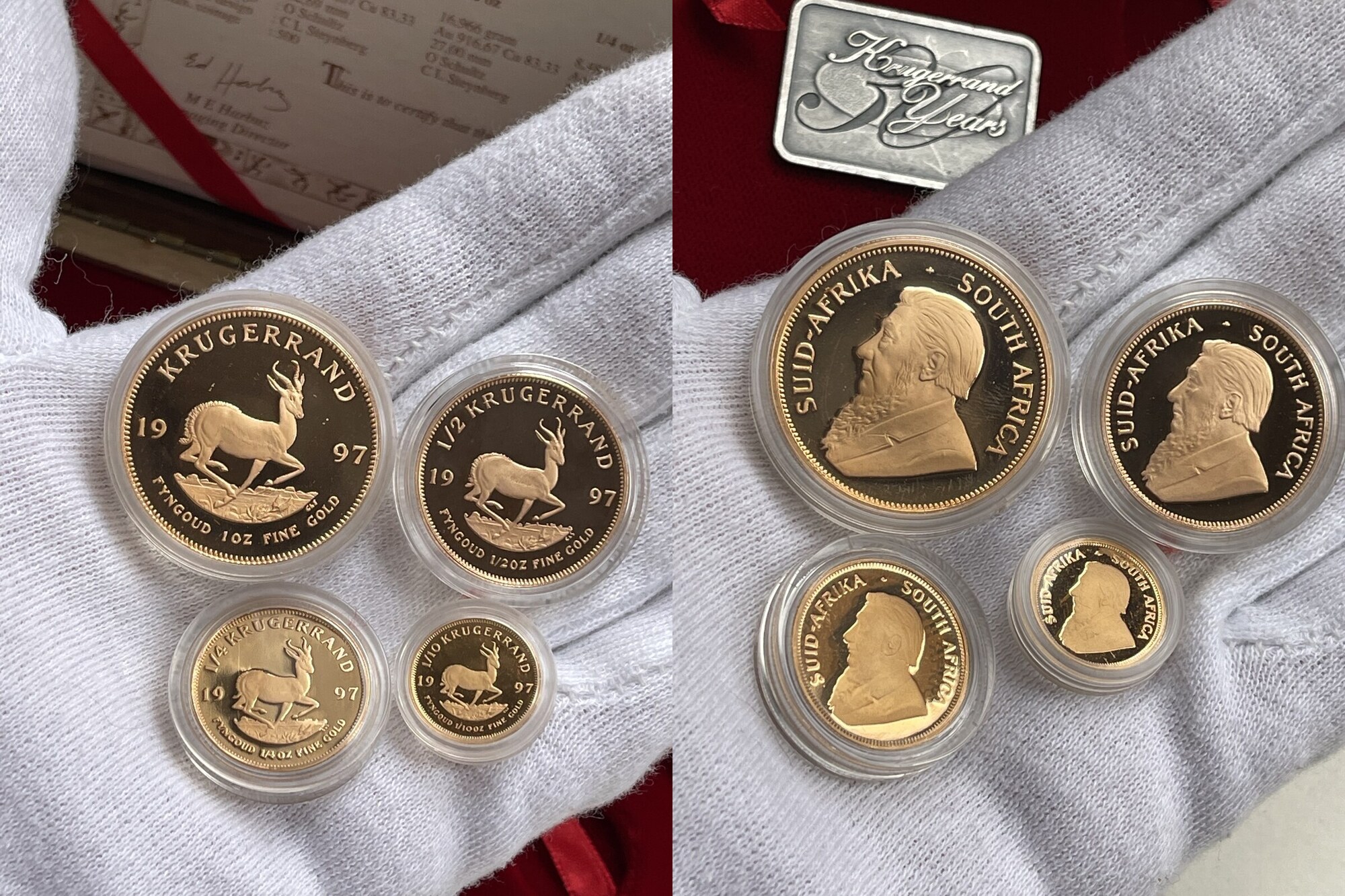 S dafrika Kr gerrand Krugerrand 1997 Proof Set 4 Coins 30th Anniversary s-dafrika-kr-gerrand-krugerrand-1997-proof-set-4-coins-30th-anniversary