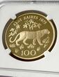G100Z Zaire – 1975 – 100 Zaires – Leopard – Gold NGC PF 69 ULTRA CAMEO