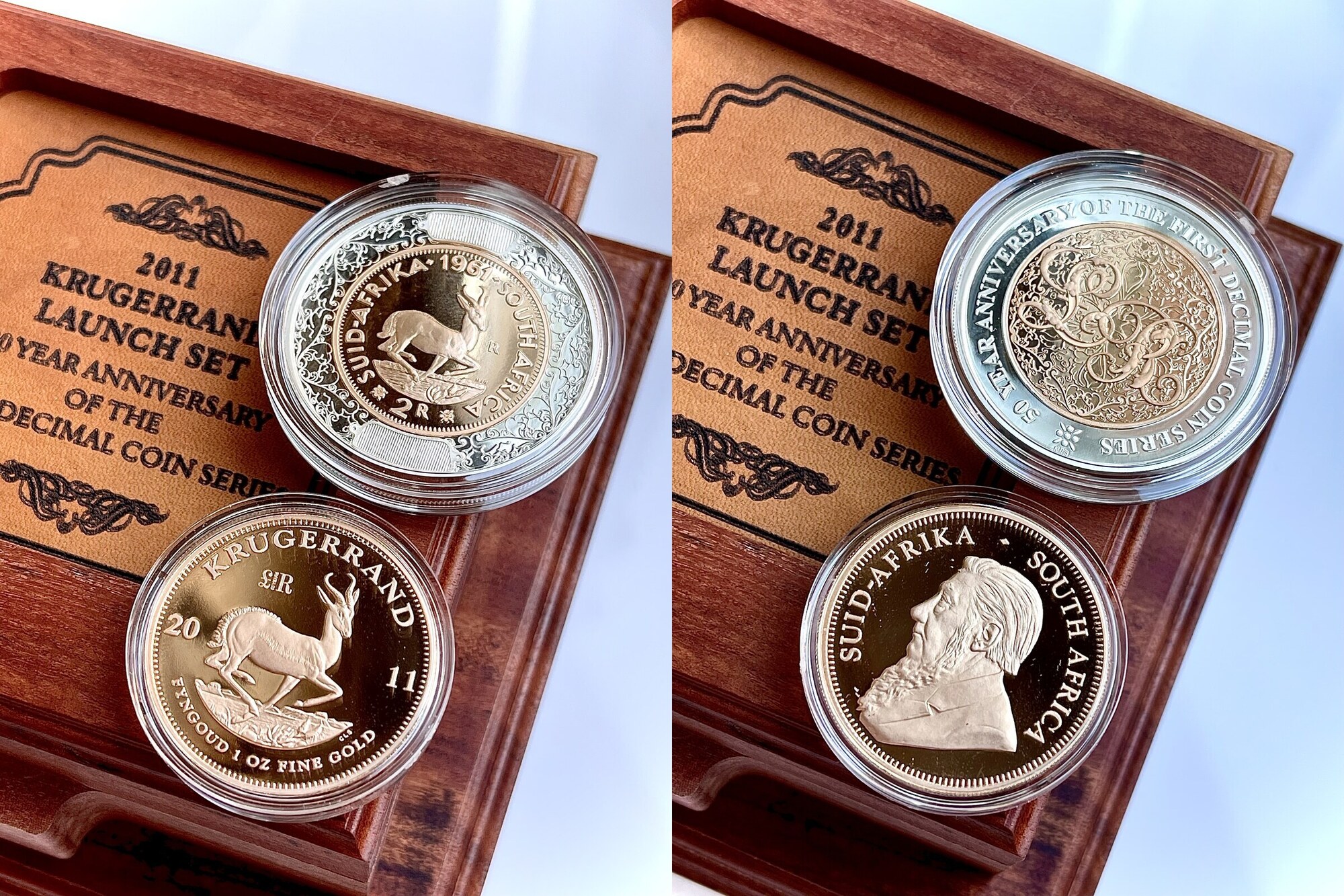 S.AFRICA 1KR Krugerrand 2011 Mintmark 50 Years Decimal Coin Series