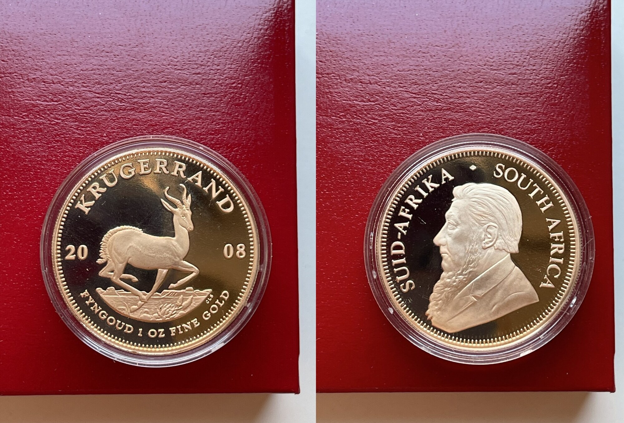 S dafrika Kr gerrand Krugerrand 1 oz 2008 Proof gold coin