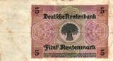Deutschland 5 Mark 1926 Ro 164bF Serie P KN braun