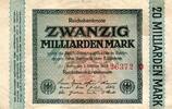 20 Milliarden Mark 1923 Deutschland Ro 115a ohne FZ (zu EK) 