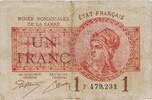 1 Saar Franc 1920 Saarland Ro 866 Serie F - Mines de la Saar ---K2 
