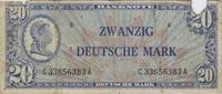 20 DM Deutsche Mark 1948 Deutschland Ro 246 C/A 8 Liberty Belegexemplar ---K2 