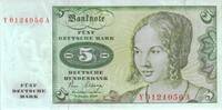 Deutschland 5 DM Deutsche Mark Ro 285b Y/A Replacement / Ersatznote (056) ---K2 -