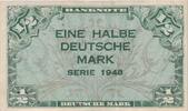 Deutschland 1/2 Halbe 0,50 DM Deutsche Mark 1948 Ro 230  40.37 US$  +  230.66 US$ shipping