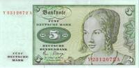 Deutschland 5 DM Deutsche Mark 1980 Ro 285b Y/A (627) Replacement / Ersa... 28.83 US$  +  230.66 US$ shipping