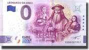 Italy 0 Euro 0 Euro Souvenir Banknote Leonardo Da Vinci Italy SEBD 2026-4 -