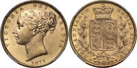 G.BRITAIN 1SOV Victoria — 1871 Gold Sovereign NGC MS 63