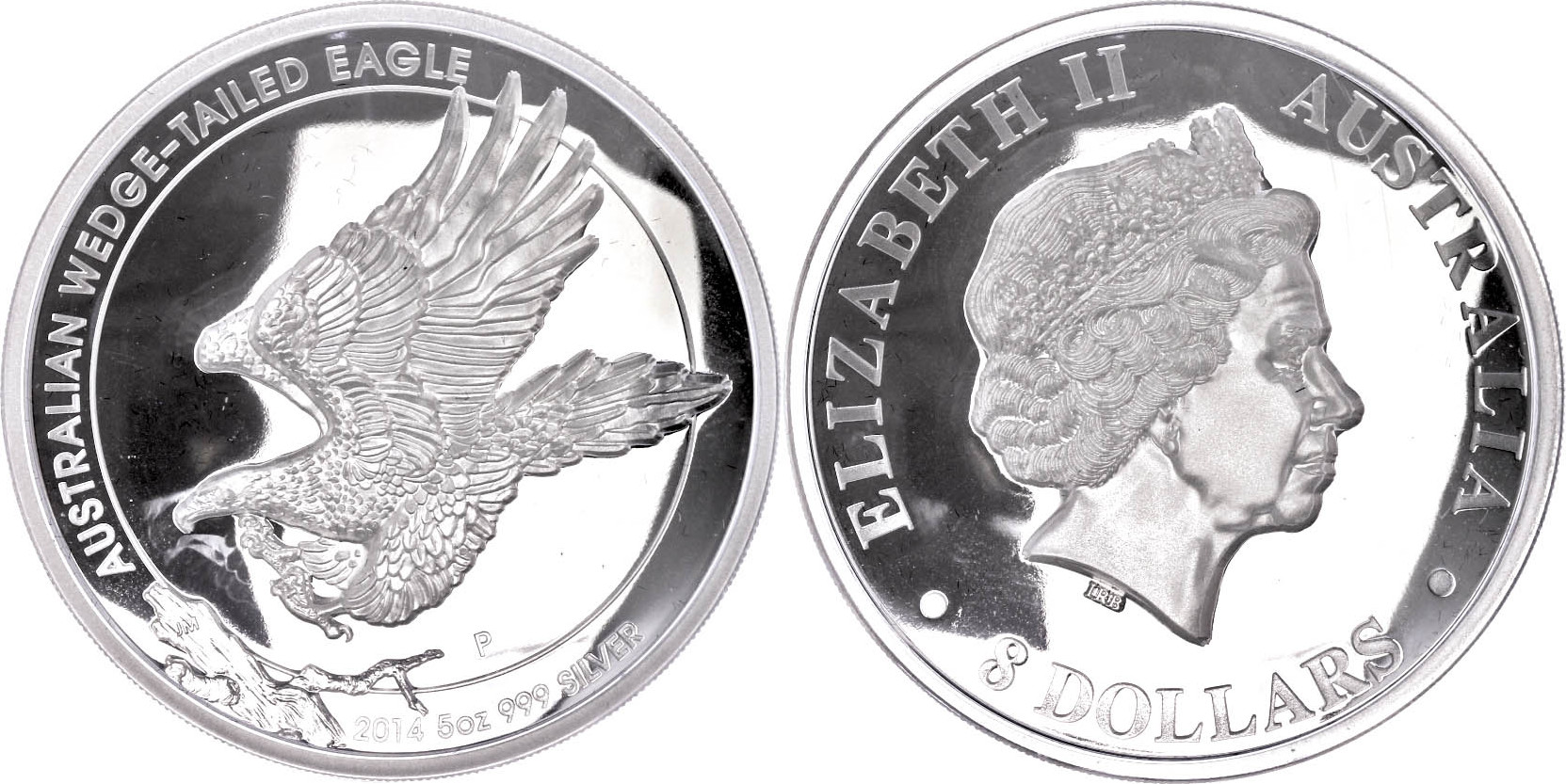 Australia 8. Wedge tailed Eagle 2015. Wedge tailed Eagle Coin 2015 High Relief.