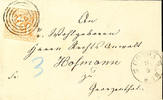 Thurn & Taxis 1 / 2 Sgr. Orange, Taxis cut, with four ring cancel 273 on cover with double circle. GOTHA 8.8 to Georgenthal -